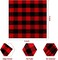 48 Pieces Christmas Fabric Bundle Squares 6 Inch Red and Black Buffalo Plaid Christmas Fabric Black and White Quilting Fabric Squares Precut Fat Quarter Patchwork for Christmas Sewing DIY Craft